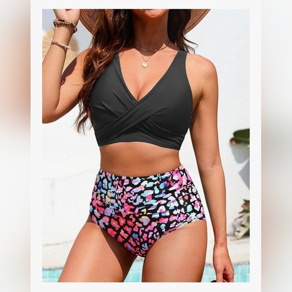 High Waisted Two Piece Swimsuit #942 - Picture 8 of 12